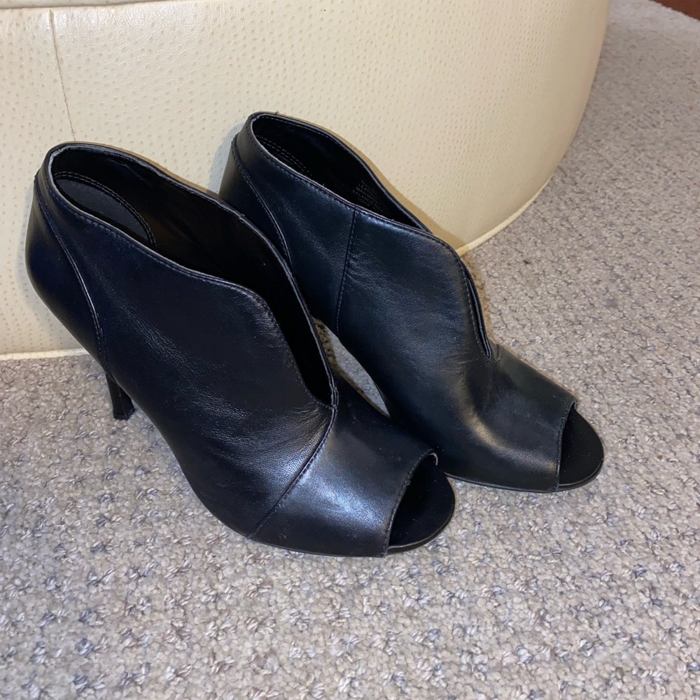 Nine West Leather Black Heels